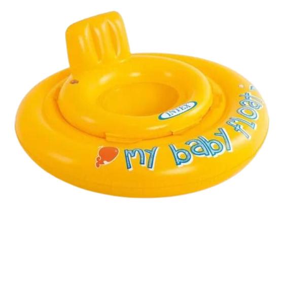 Imagem de Baby bote float amarelo intex 56585 p/ bebê de 6 a 12 meses