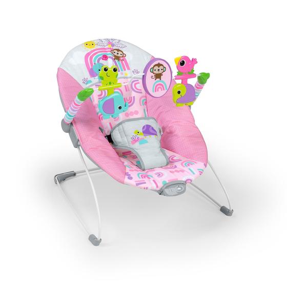 Imagem de Baby Bouncer Bright Starts Pink Paradise com assento vibratório