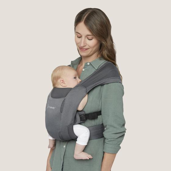 Imagem de Baby Carrier Wrap Ergobaby Embrace Cozy Newborn Lavado de Preto