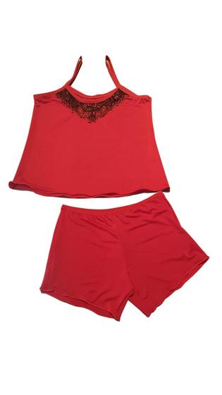 Imagem de Baby Doll de Alcinha Pijaminha com Renda Short Doll Feminino