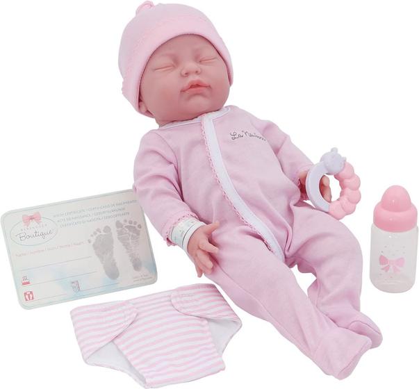 Imagem de Baby Doll JC Toys La Newborn, vinil lavável realista de 17 polegadas