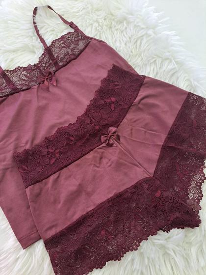 Imagem de Baby Doll Short Feminino Detalhe Renda - LORENA