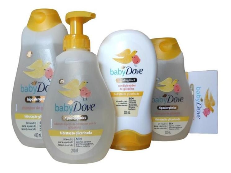 Baby Dove Glicerina Shampoo grande 400ml + cond + cabeca aos