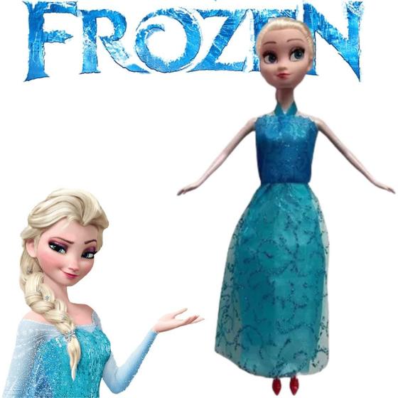 Imagem de Baby Elsa Frozen Brinquedo Menina Articulada Personagem