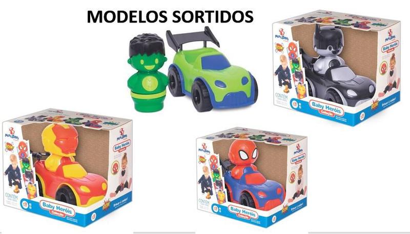 Imagem de Baby Heróis Coleção 1 Carrinhos + Bonecos -  Mercotoys