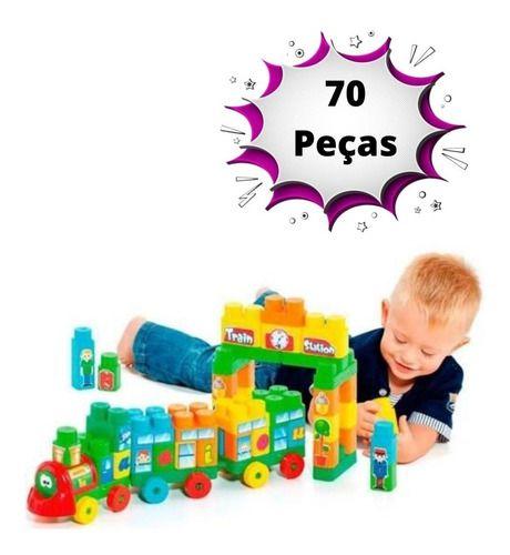 Imagem de Baby Land Trenzinho Didático 70 Peças - Cardoso