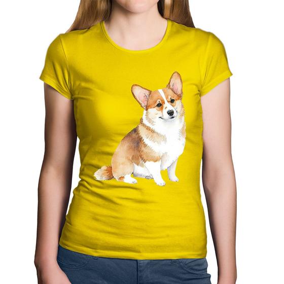 Imagem de Baby Look Algodão Cachorro Welsh Corgi Pembroke - Foca na Moda