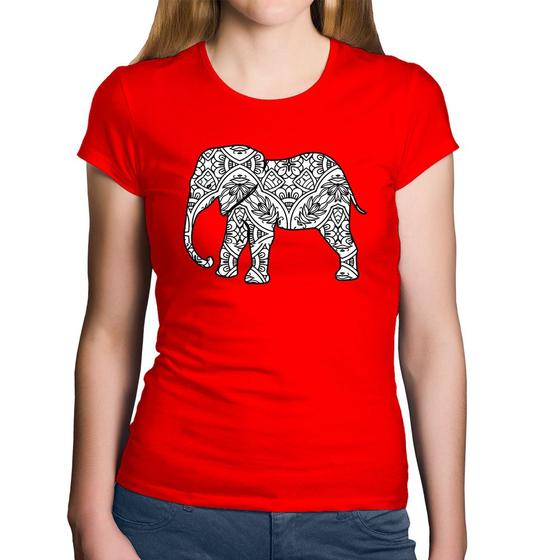 Imagem de Baby Look Algodão Elefante Mandala - Foca na Moda