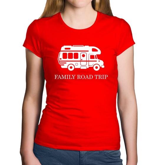 Imagem de Baby Look Algodão Family Road Trip Motorhome - Foca na Moda