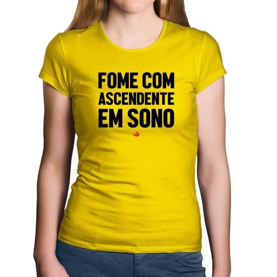 Imagem de Baby Look Algodão Fome com ascendente em sono - Foca na Moda