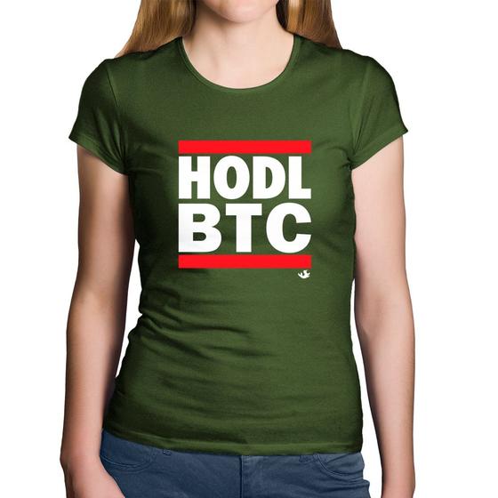 Imagem de Baby Look Algodão Hodl BTC - Foca na Moda