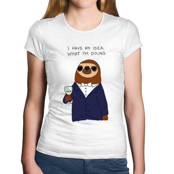Imagem de Baby Look Algodão I have no idea what I am doing - Foca na Moda