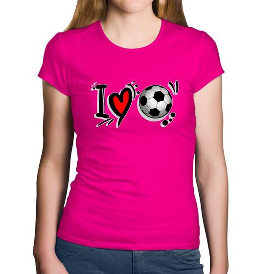 Imagem de Baby Look Algodão I Love Futebol - Foca na Moda