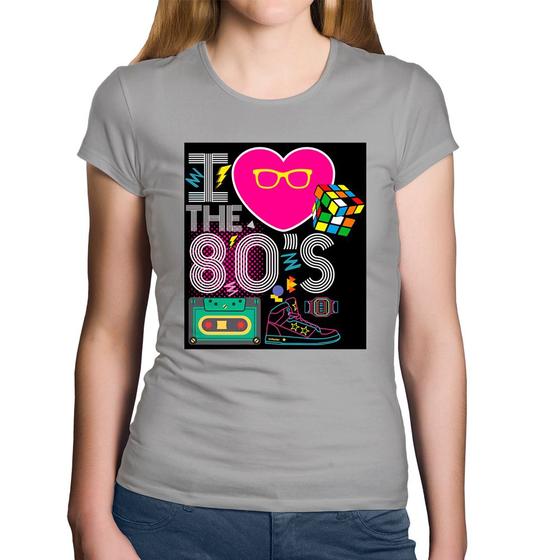 Imagem de Baby Look Algodão I Love the 80's - Foca na Moda