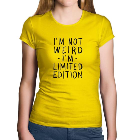 Imagem de Baby Look Algodão Im not weird Im limited edition - Foca na Moda