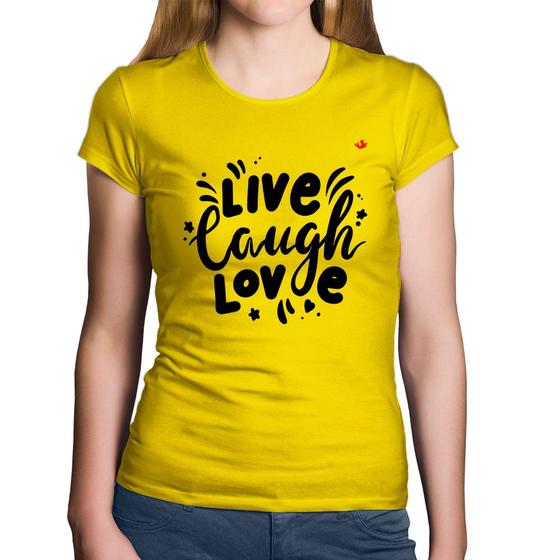 Imagem de Baby Look Algodão Live Laugh Love - Foca na Moda