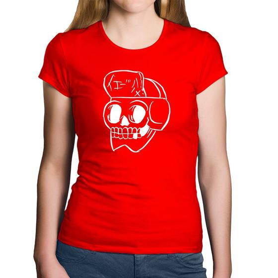 Imagem de Baby Look Algodão Skull Skeleton - Foca na Moda