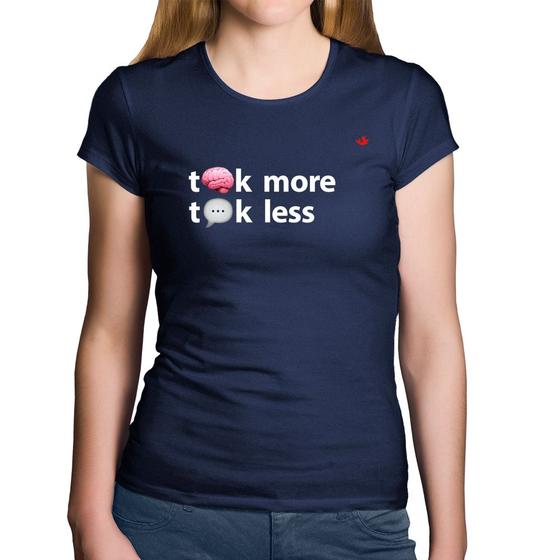 Imagem de Baby Look Algodão Think more, Talk less - Foca na Moda