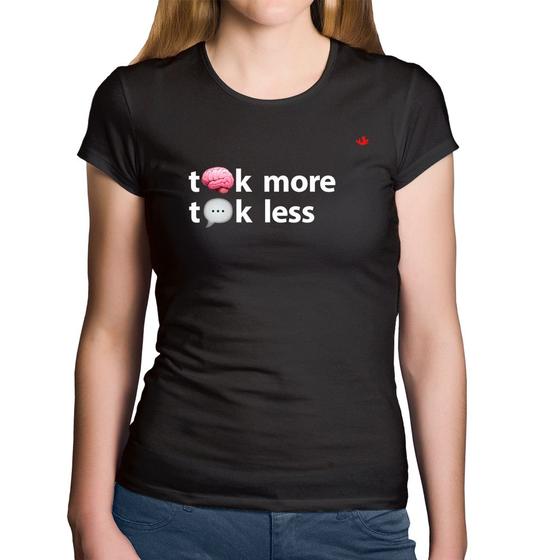 Imagem de Baby Look Algodão Think more, Talk less - Foca na Moda