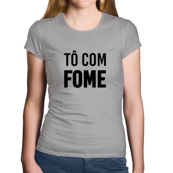 Imagem de Baby Look Algodão Tô com fome - Foca na Moda