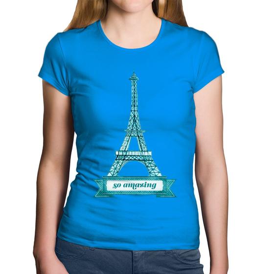 Imagem de Baby Look Algodão Torre Eiffel Amazing - Foca na Moda