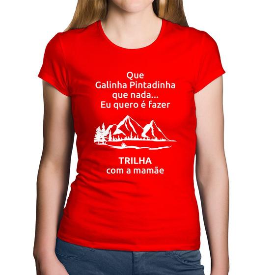 Imagem de Baby Look Algodão Trilha com a mamãe Trekking - Foca na Moda