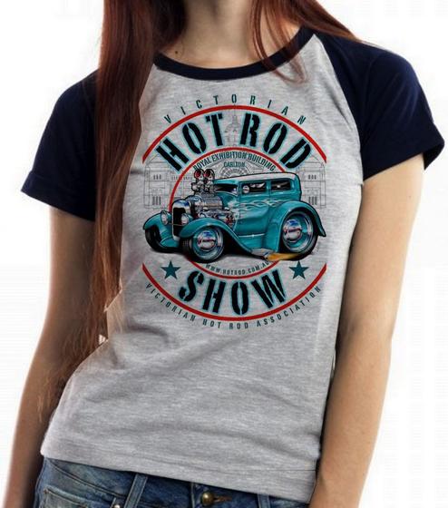 Imagem de Baby look blusa feminina ou Camiseta unissex Carro antigo Hot Rod