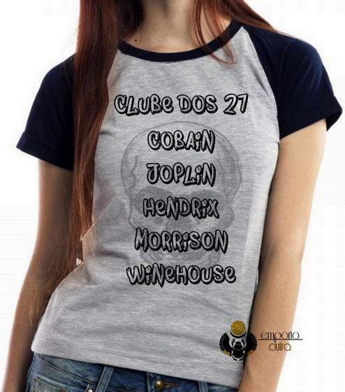 Imagem de Baby look blusa feminina ou Camiseta unissex Clube dos 27