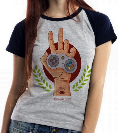 Imagem de Baby look blusa feminina ou Camiseta unissex  Easter Egg 