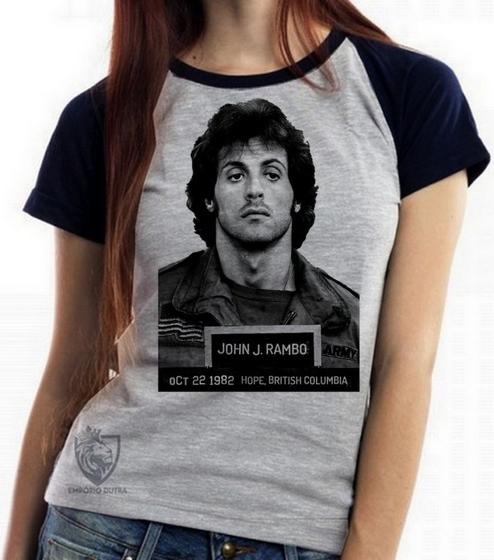 Imagem de Baby look blusa feminina ou Camiseta unissex  John Rambo 