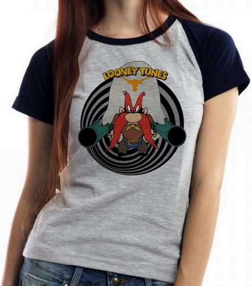 Imagem de Baby Look Blusa Feminina ou Camiseta Unissex Looney Tunes Eufrazino