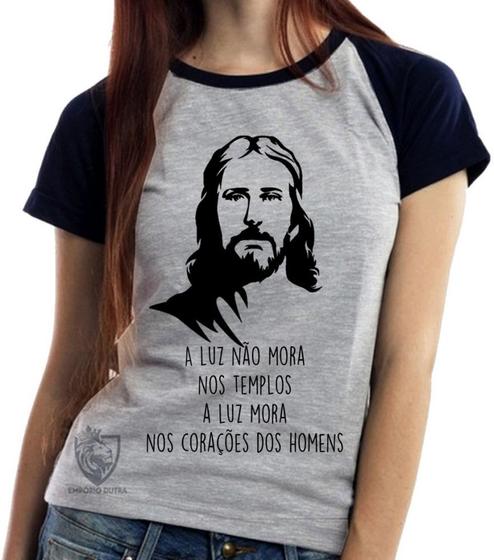 Imagem de Baby look blusa feminina ou Camiseta unissex Luz de Jesus