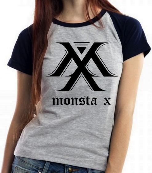 Imagem de Baby look blusa feminina ou Camiseta unissex monsta x k pop bts