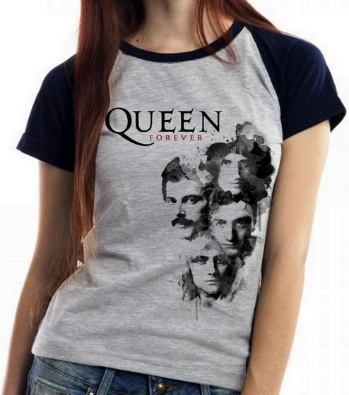 Imagem de Baby look blusa feminina ou Camiseta unissex Queen Forever