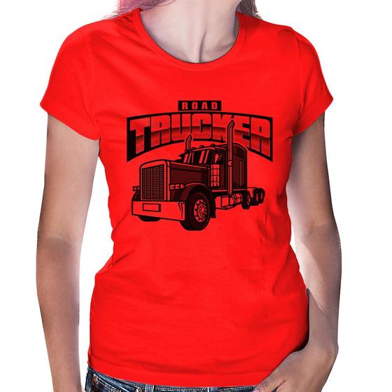 Imagem de Baby Look Caminhão Road Trucker Caminhoneiro - Foca na Moda