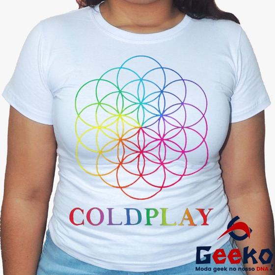 Imagem de Baby Look Coldplay 100% Algodão - Rock - Alternativo - Geeko