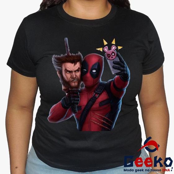 Imagem de Baby Look Deadpool e Wolverine 100% Algodão - Geeko