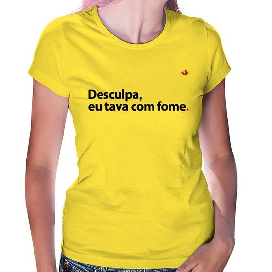 Imagem de Baby Look Desculpa, eu tava com fome - Foca na Moda