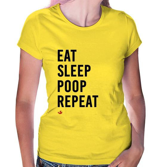 Imagem de Baby Look Eat, Sleep, Poop, Repeat - Foca na Moda