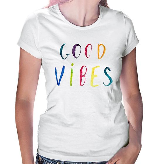 Imagem de Baby Look Good Vibes Cores - Foca na Moda