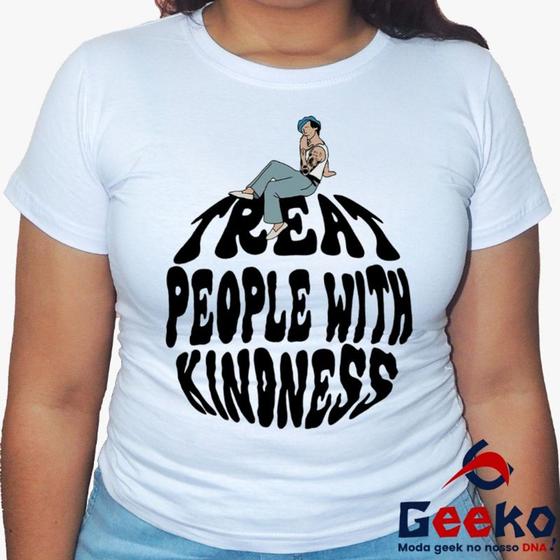 Imagem de Baby Look Harry Styles 100% Algodão - Treat People With Kindness - Pop - Geeko