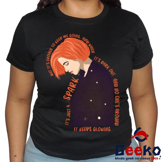 Imagem de Baby Look Hayley Williams 100% Algodão Paramore Rock Geeko
