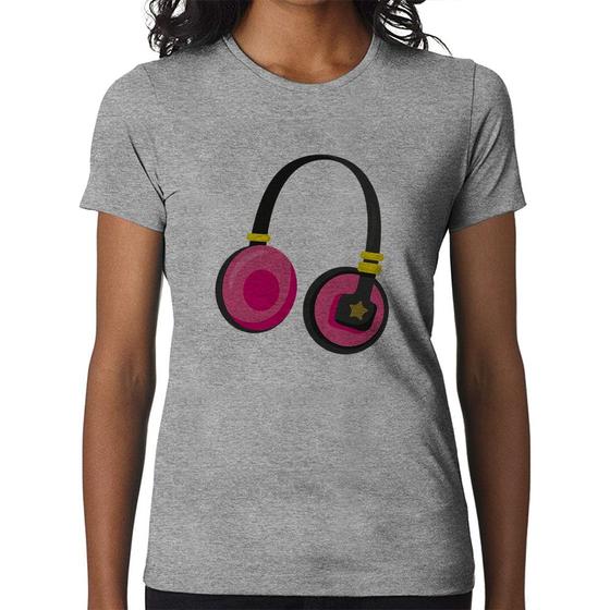 Imagem de Baby Look Headphone Rosa - Foca na Moda