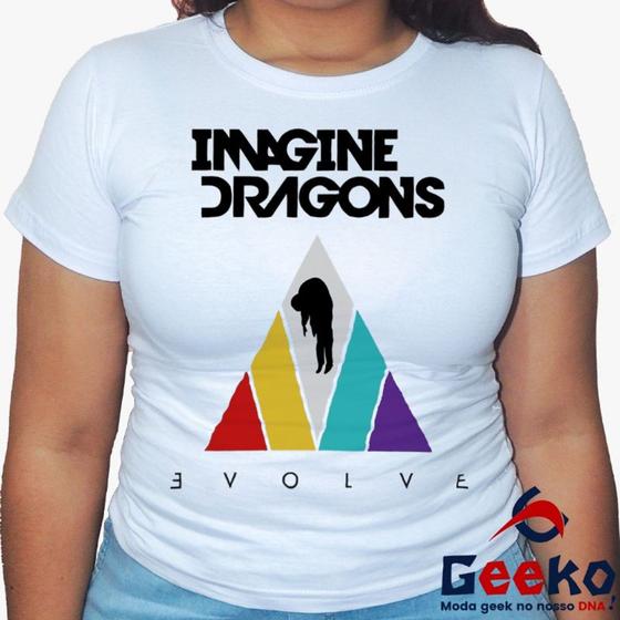 Imagem de Baby Look Imagine Dragons 100% Algodão - Evolve - Indie - Rock - Geeko