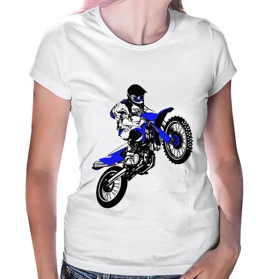 Imagem de Baby Look Motocross Jump Azul - Foca na Moda