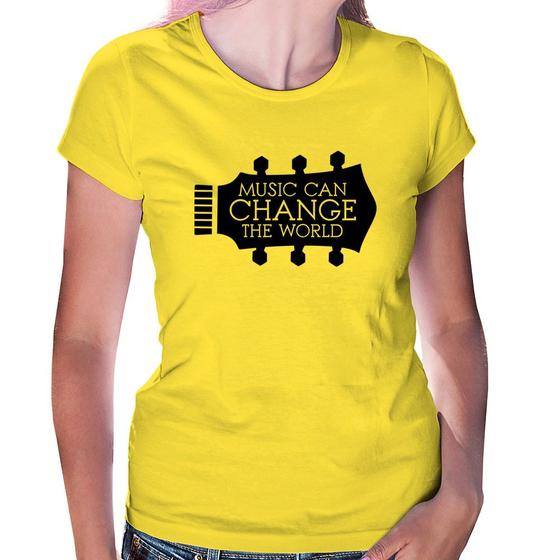 Imagem de Baby Look Music Can Change The World - Foca na Moda