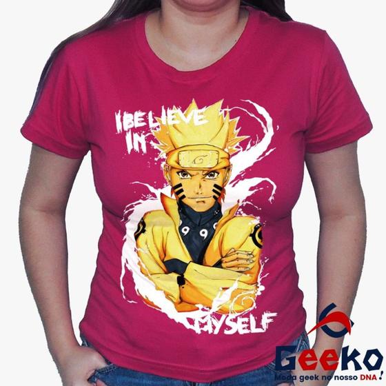 Imagem de Baby Look Naruto - 100% Algodão - I Believe In Myself - Naruto - Anime - Geeko