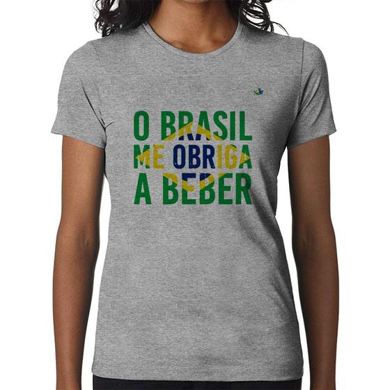 Imagem de Baby Look O Brasil me obriga a beber - Foca na Moda