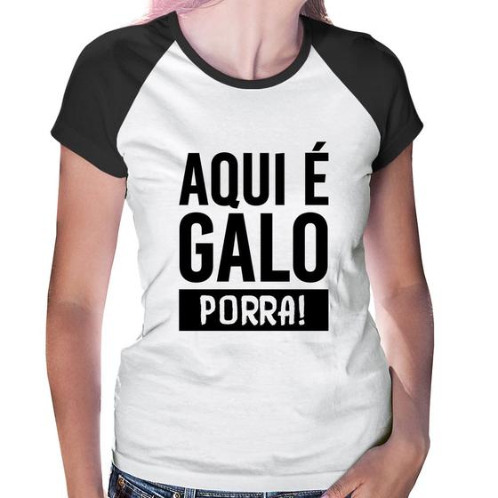 Imagem de Baby Look Raglan Aqui é galo  - Foca na Moda