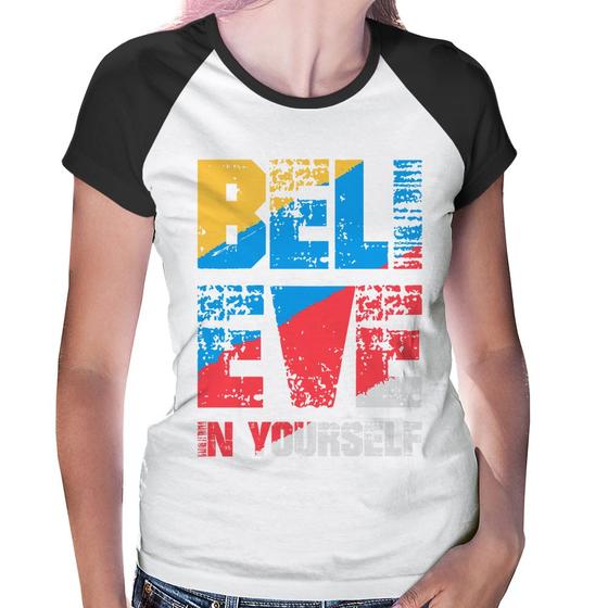 Imagem de Baby Look Raglan Believe In Yourself - Foca na Moda
